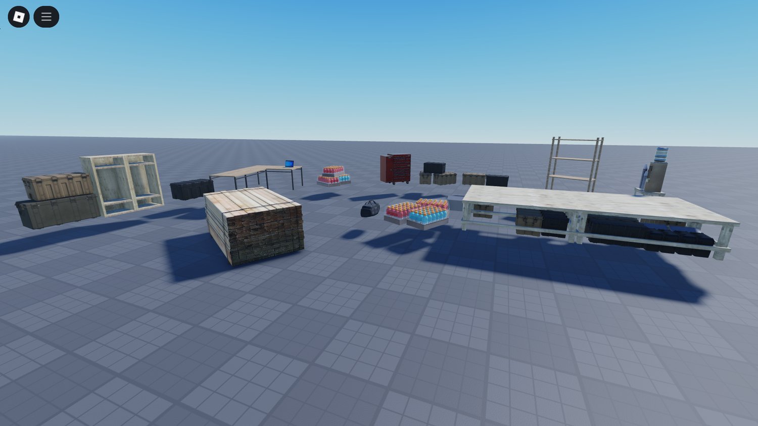 Roblox ammo crate and wooden closet props