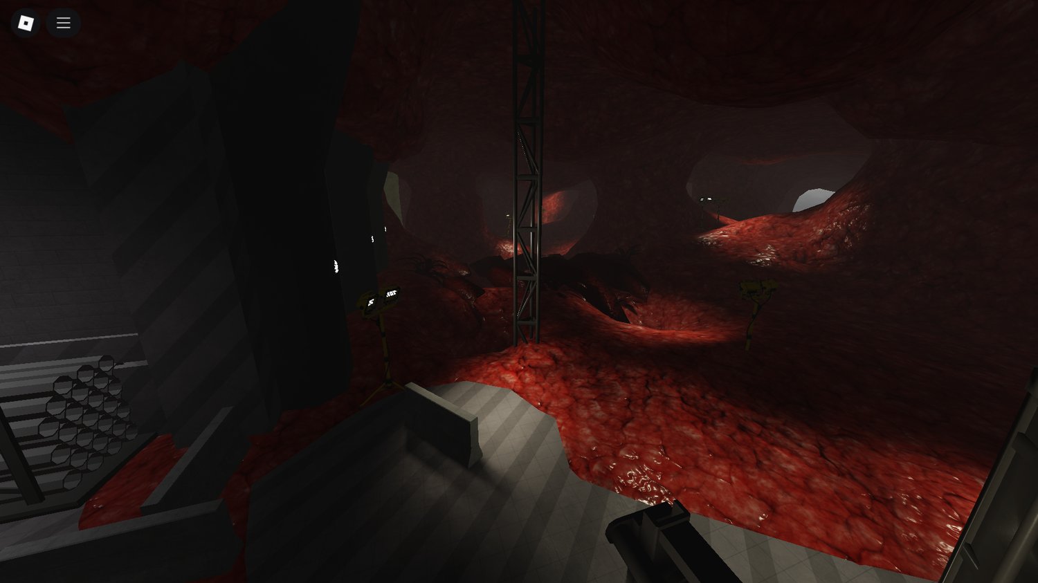 Containment room with glass wall