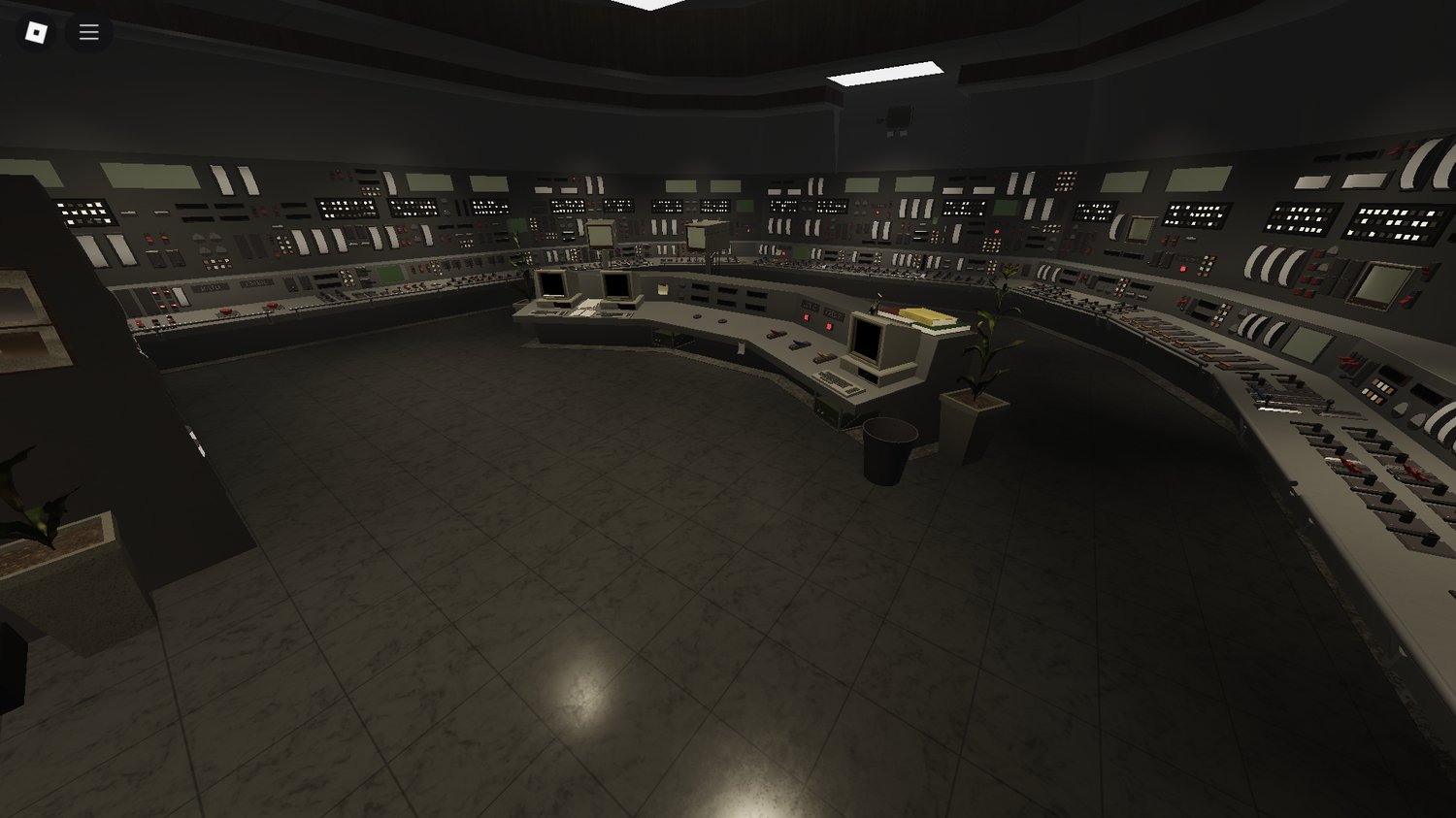 Underground hallway in SCP map