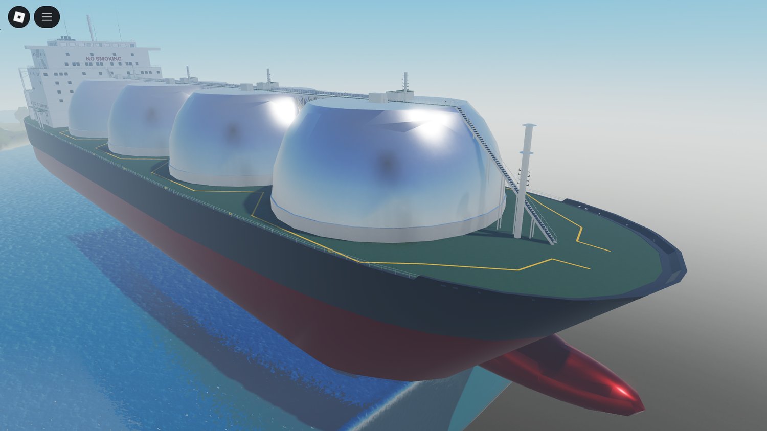 Helicopter landing pad on oil ship deck