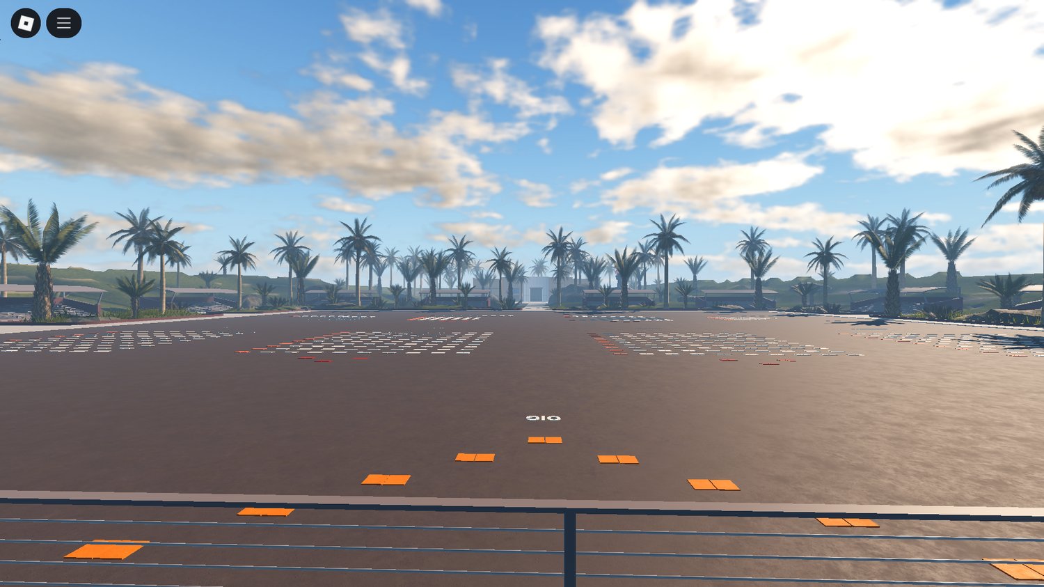 Training field on military island