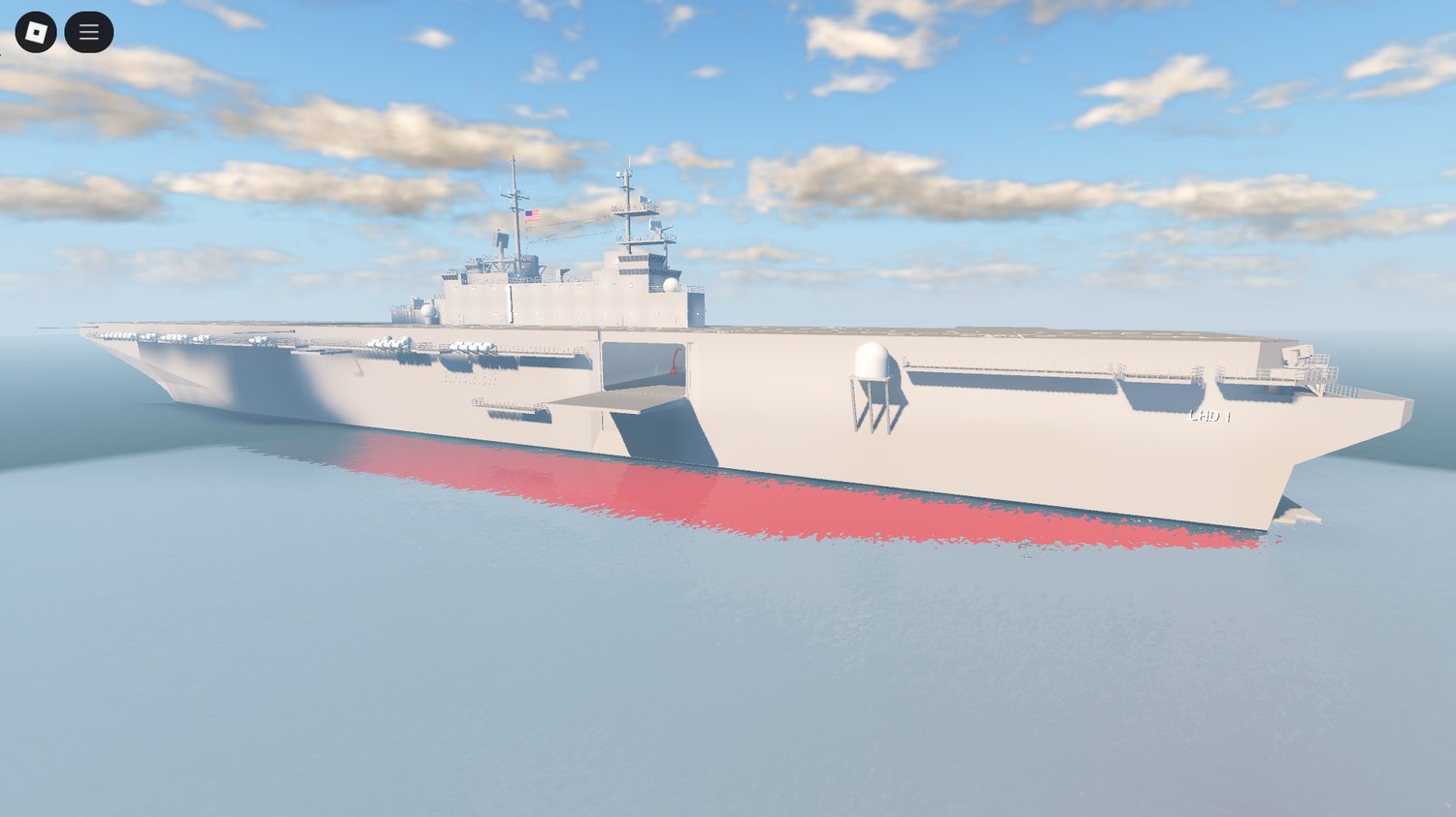 Two massive naval ships docked at base