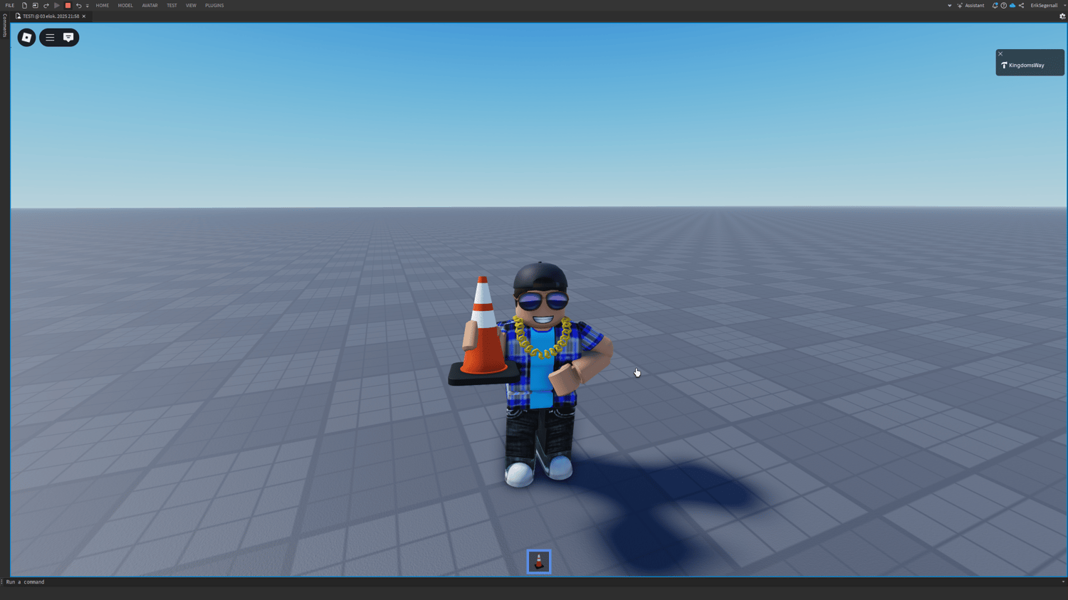 Click-to-place traffic cone feature
