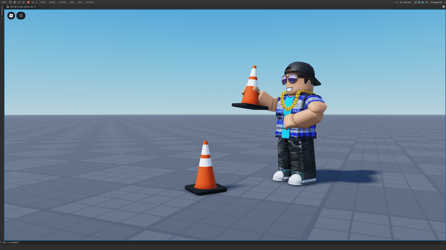 RP tool for blocking roads with cones