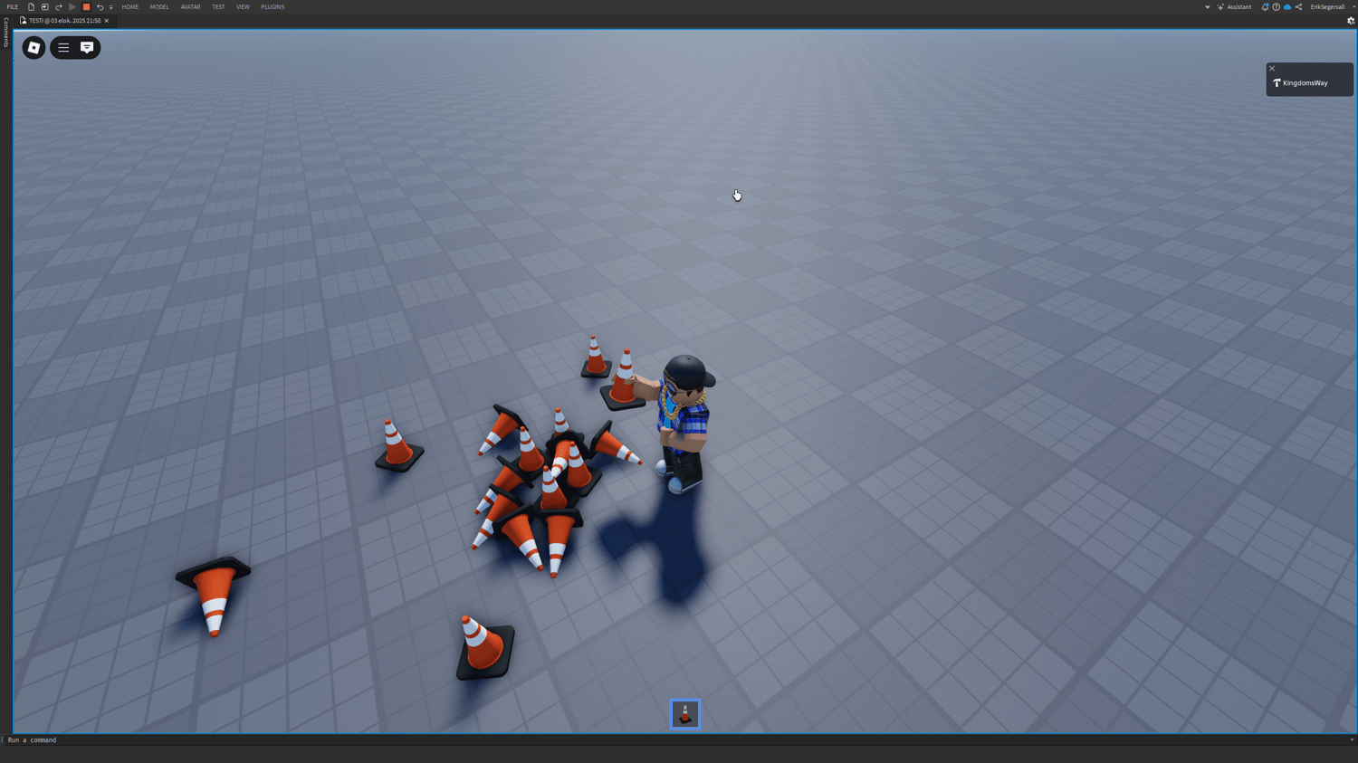 Police roleplay cone placement tool