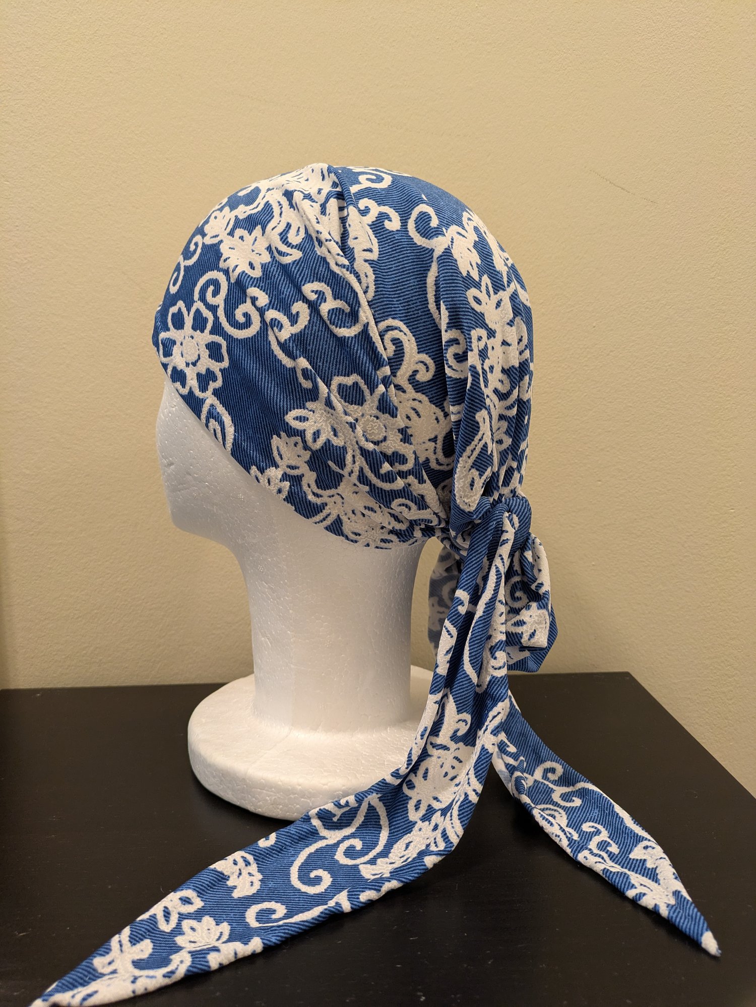 helmet-friendly handmade hair wrap for medium to long hair riders - help prevent tangles and frizz. Twist & Tame WildWrapy by Wild Lilac Moto