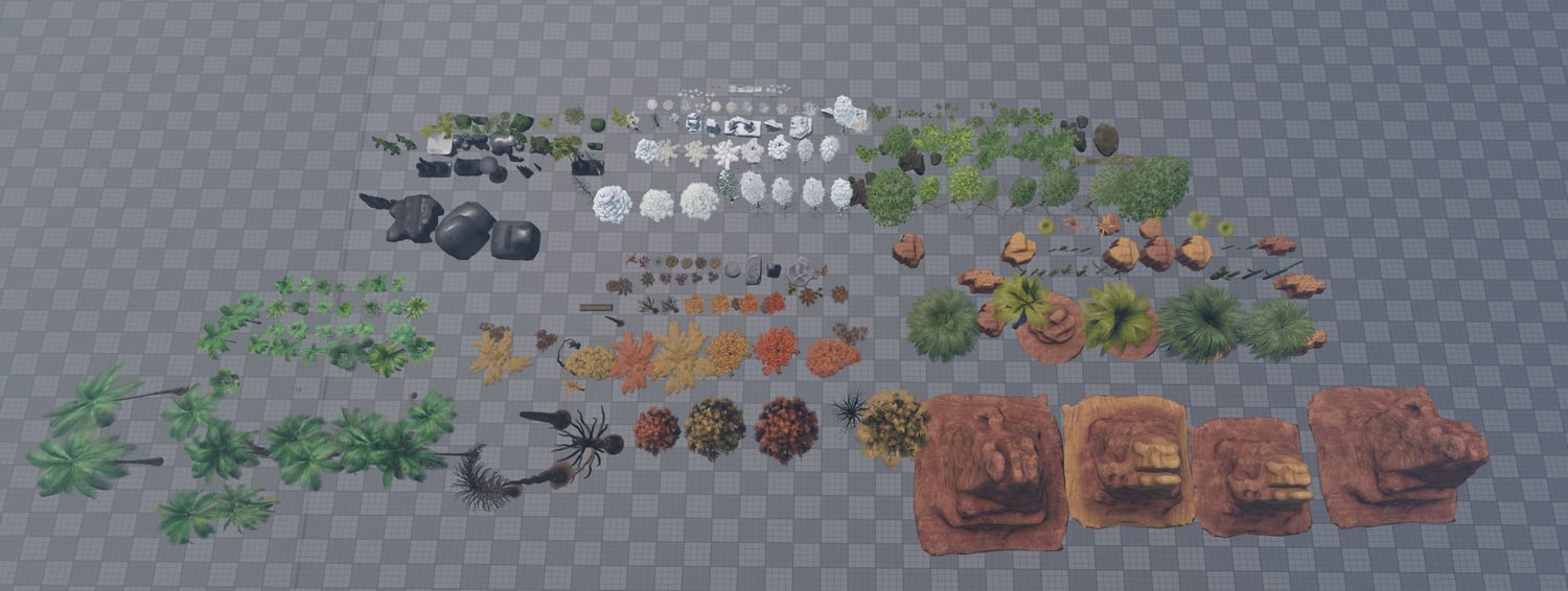 [MEGAPACK] 300 All-Seasons Roblox Realistic Nature Assets