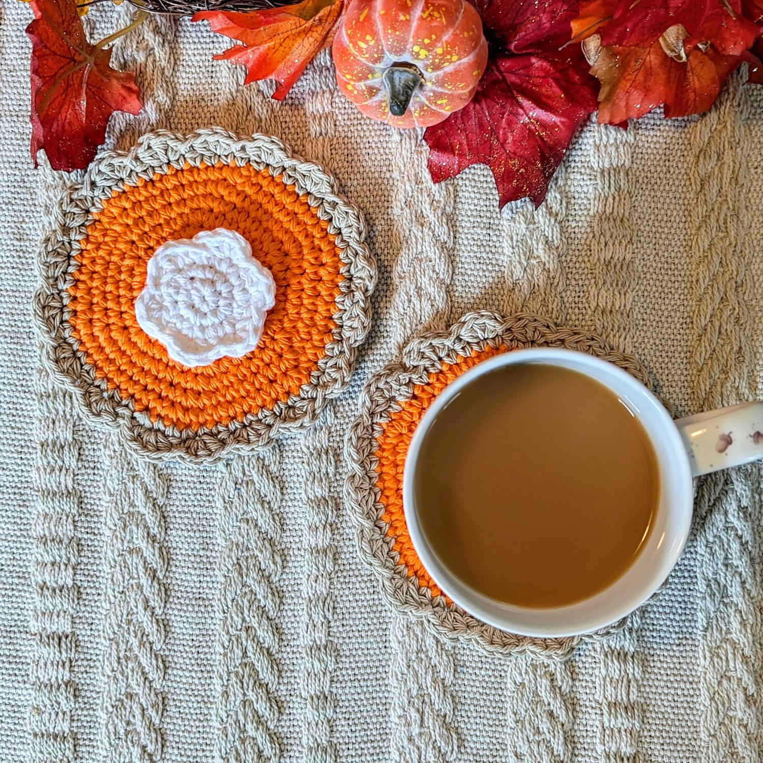 Pumpkin Pie Coaster with Mug
