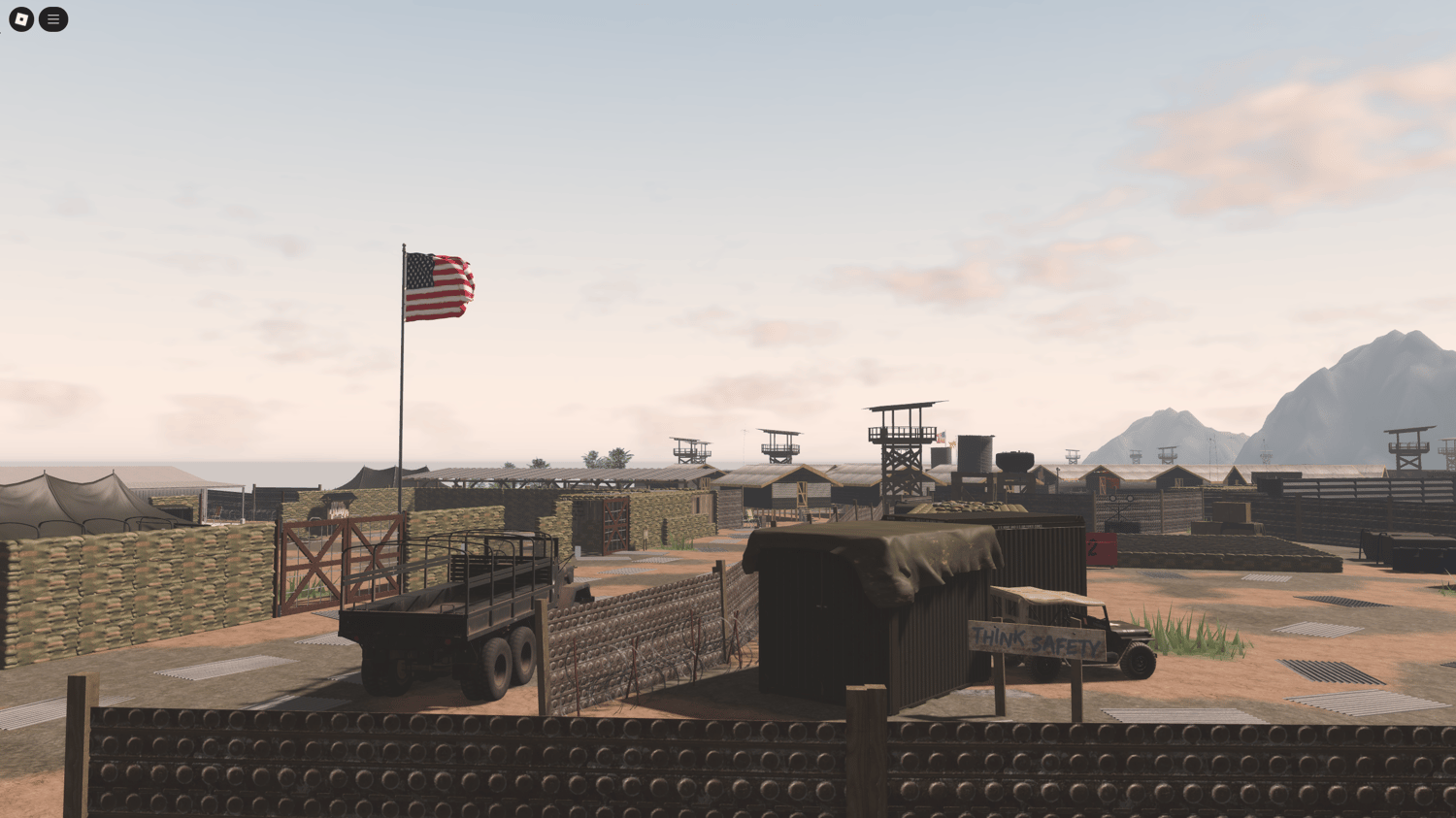 Jungle MILSIM terrain with US fortress
