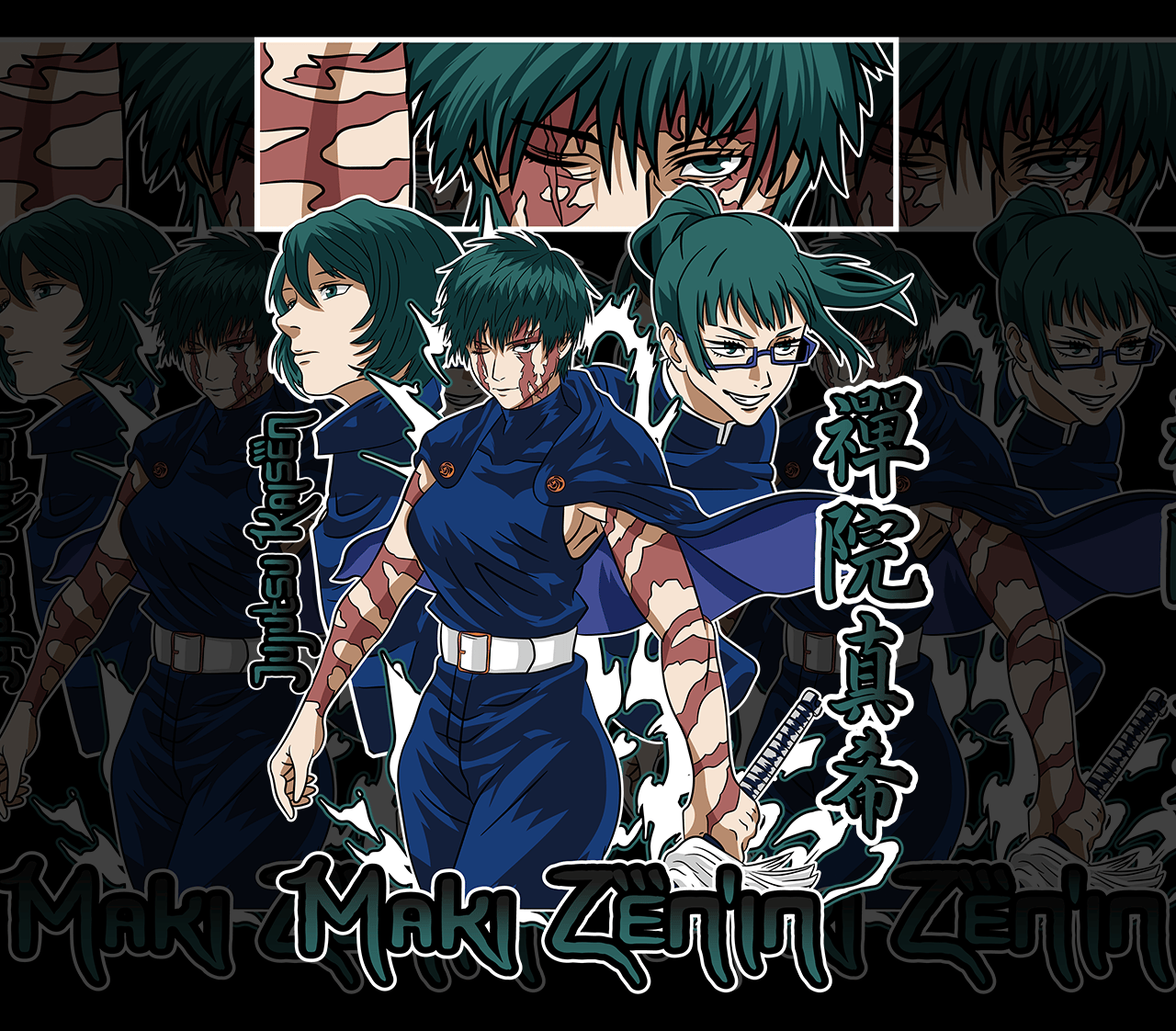 DESIGN ANIME  Jujutsu Kaisen MAKI ZENIN