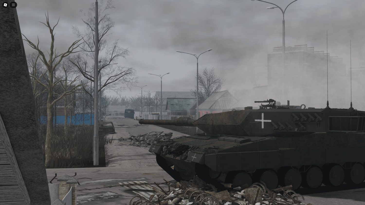 Large Ukraine war map with ruins and destroyed cities