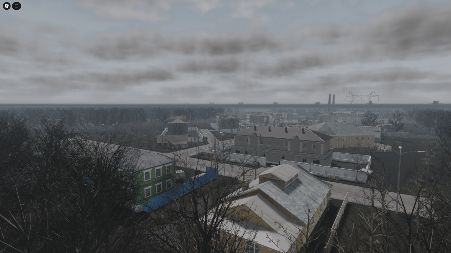 Village ruins and custom terrain in Luhansk map