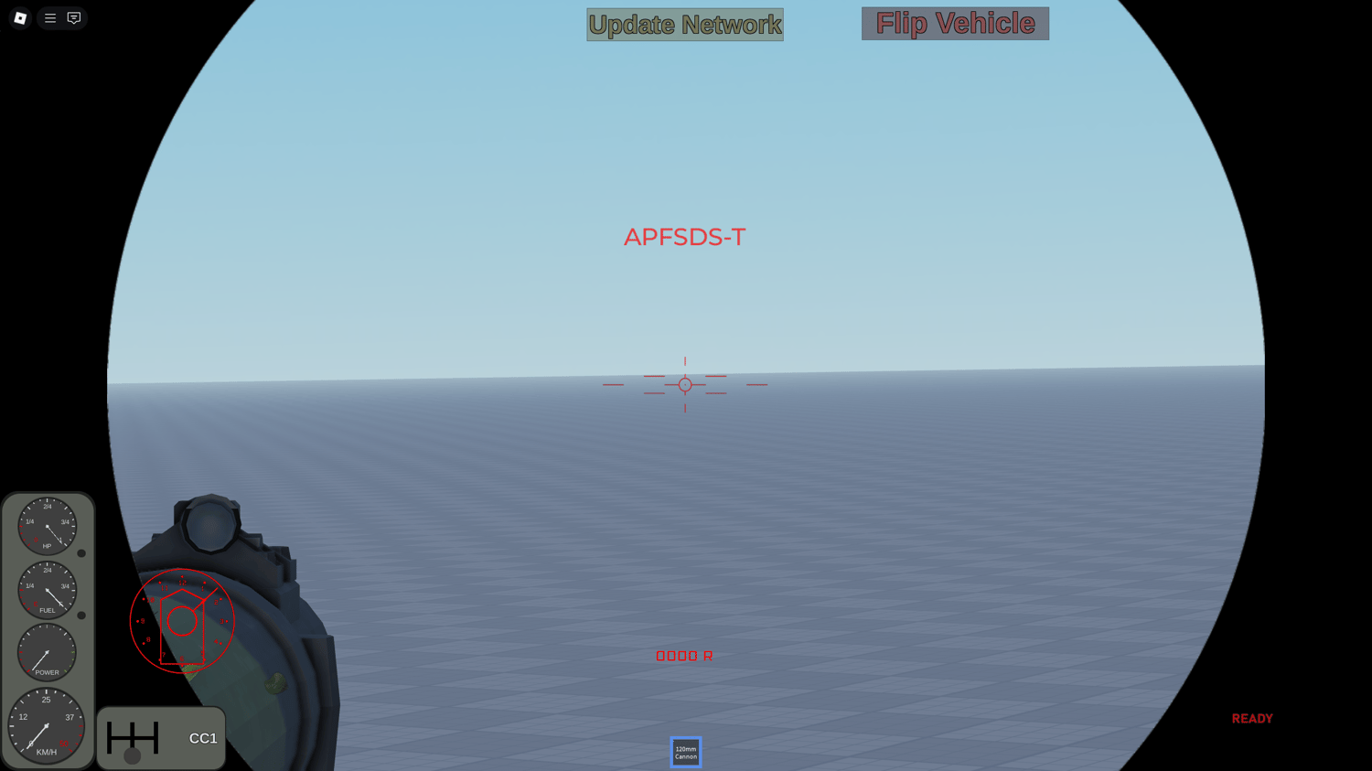 Rear view of animated Abrams tank hatch