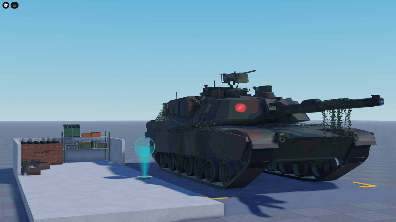 Interior cockpit of M1A2 tank model