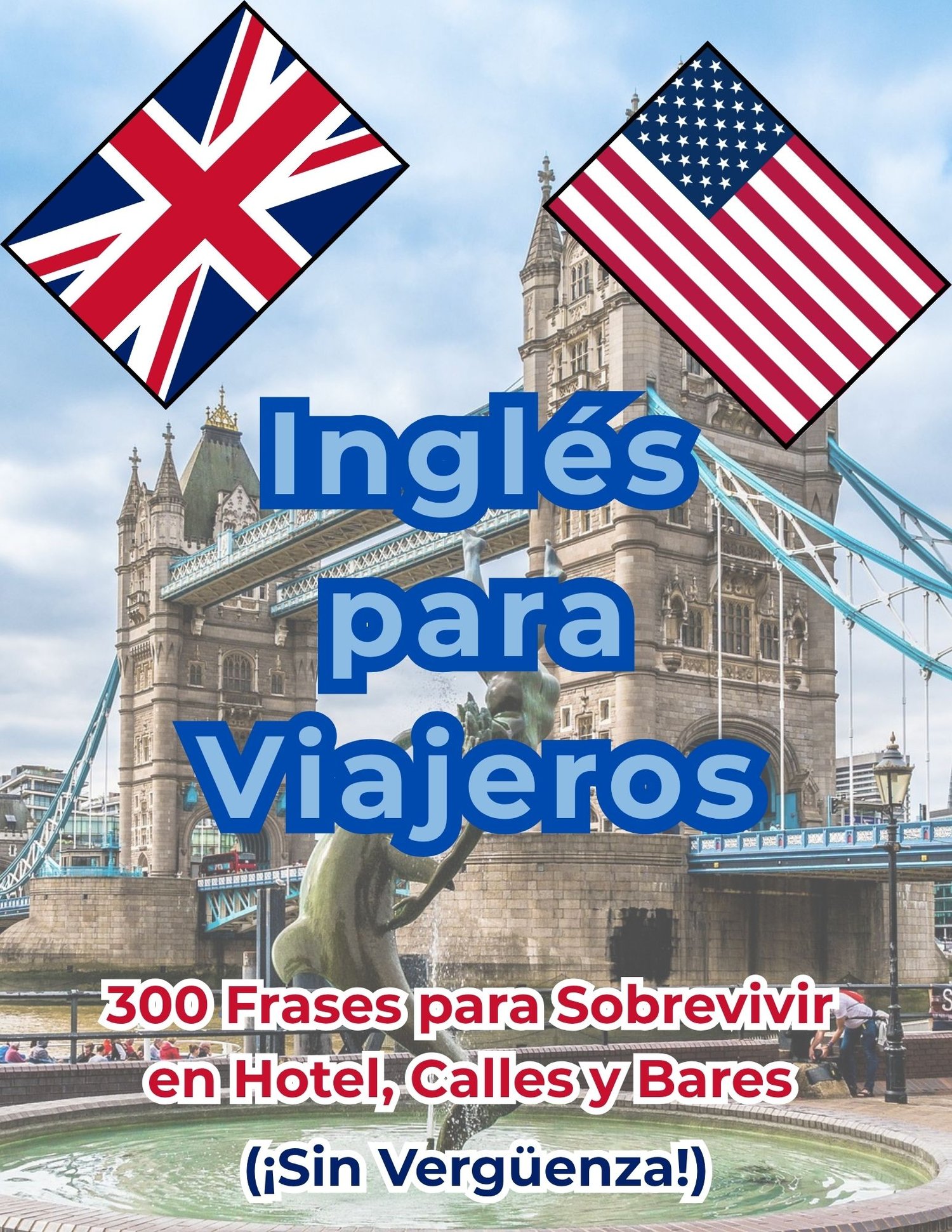 portada de ebook de inglés. frases en inglés para viajar