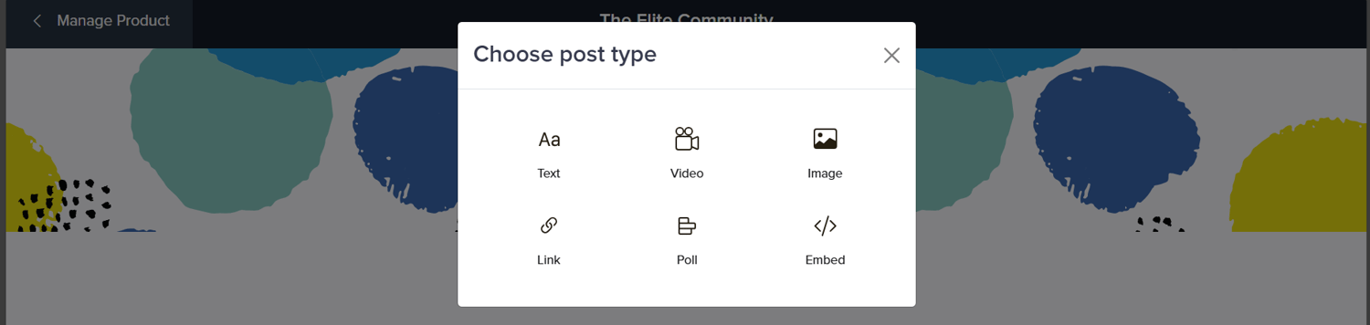 Selecting post types in membership program
