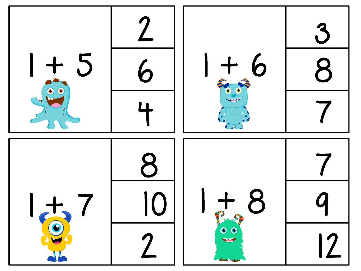 Addition to 20 Clip Cards