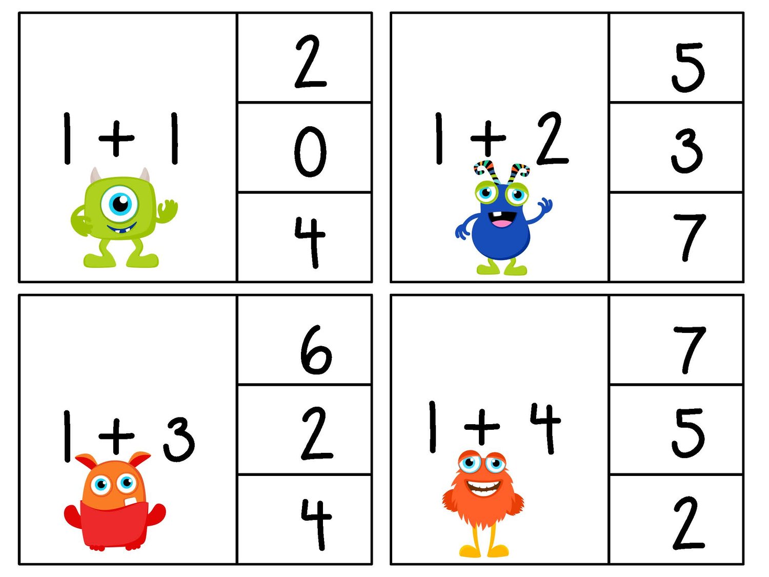 Addition to 20 Clip Cards