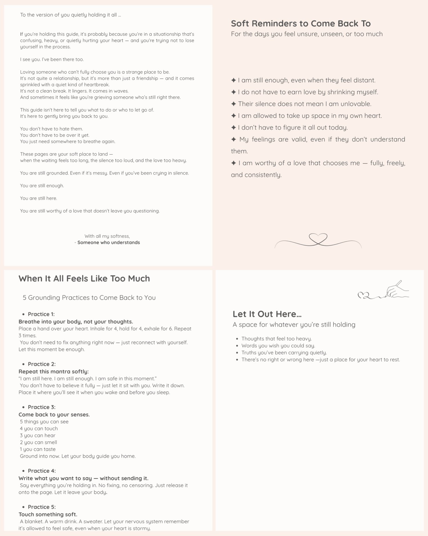 Notes to My Healing - A Gentle Guide for Navigating Situationships - Payhip