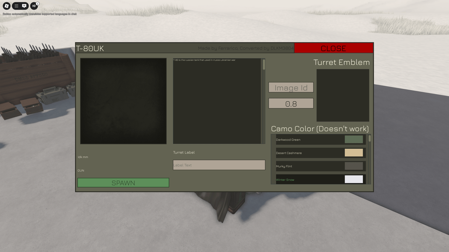 Roblox modern battle tank asset