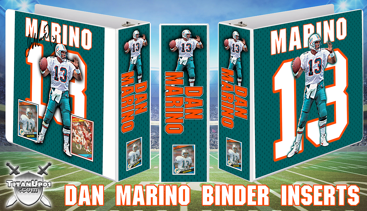 Dan Marino Cards Binder Inserts