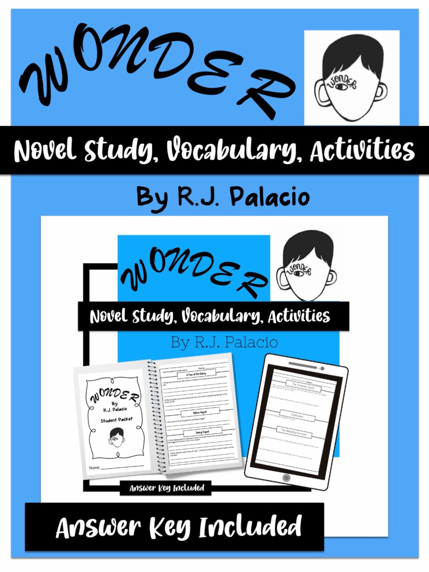 Wonder R.J. Palacio Novel Study Link for Google Slides™ Distance Learning