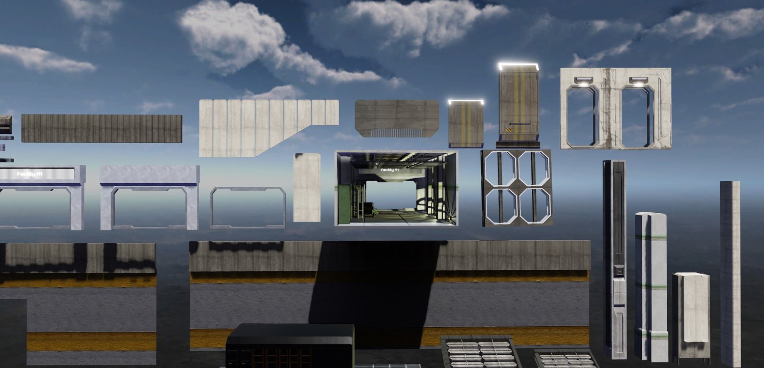 [NEW] Galactic Themed Sci-Fi FPS Roblox Modular Structures & Assets Pack