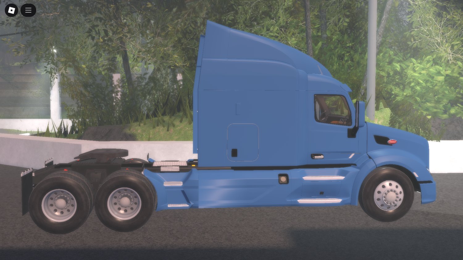 Detailed cabin interior of Peterbilt 579