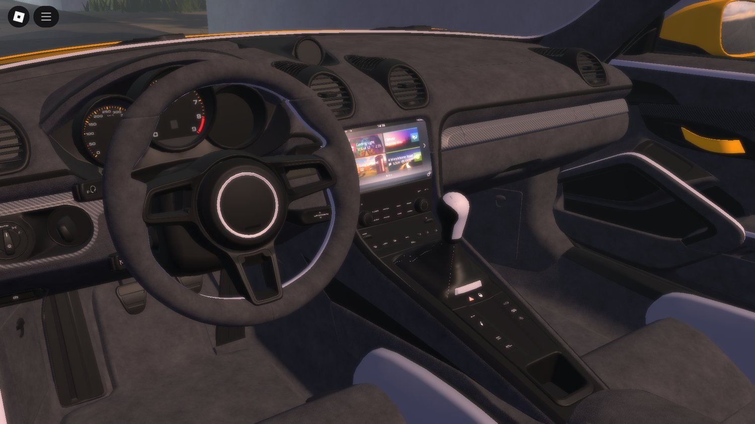 Porsche GT4 Cayman wheel close-up Roblox