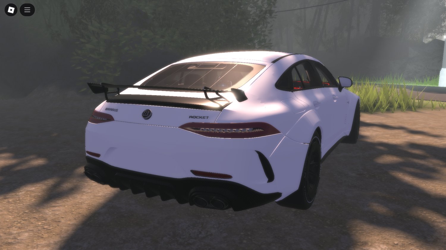 Rear view of Mercedes Rocket 900 BRABUS 2020 Roblox car