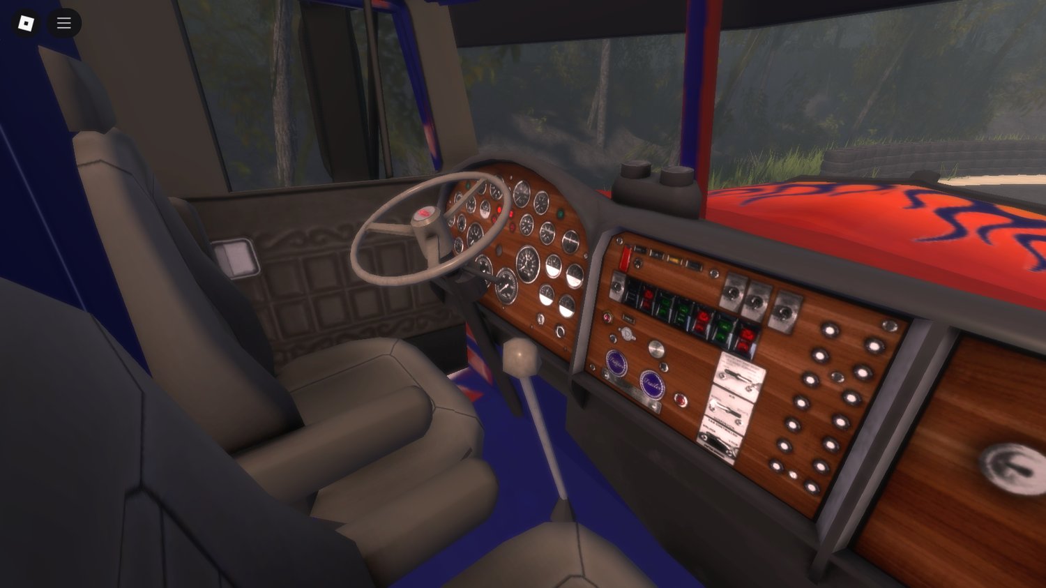 Rear view of Peterbilt 379 truck model