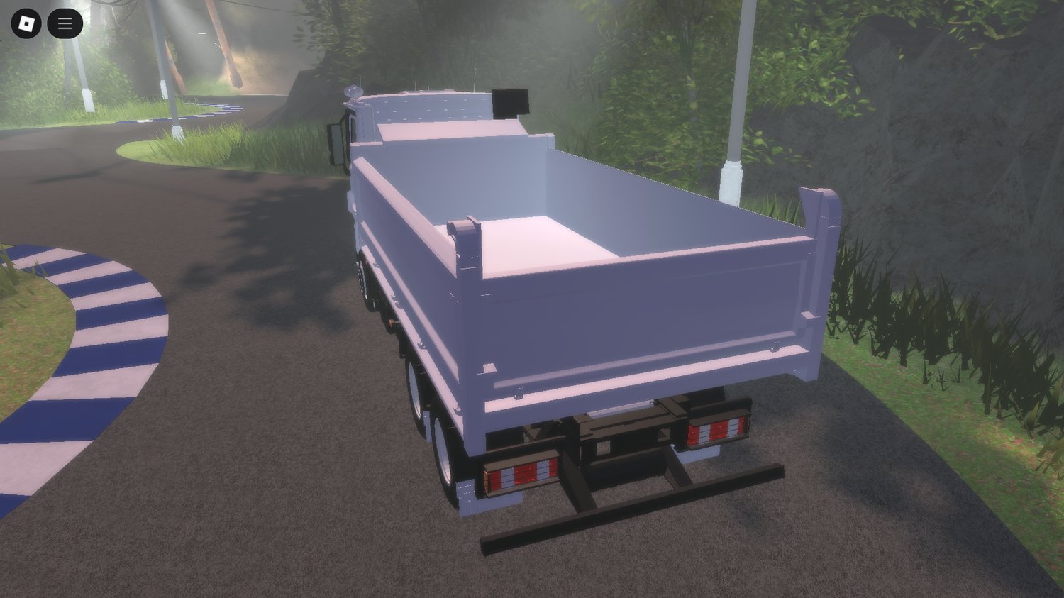 Rear view of tipper truck with raised bed Roblox