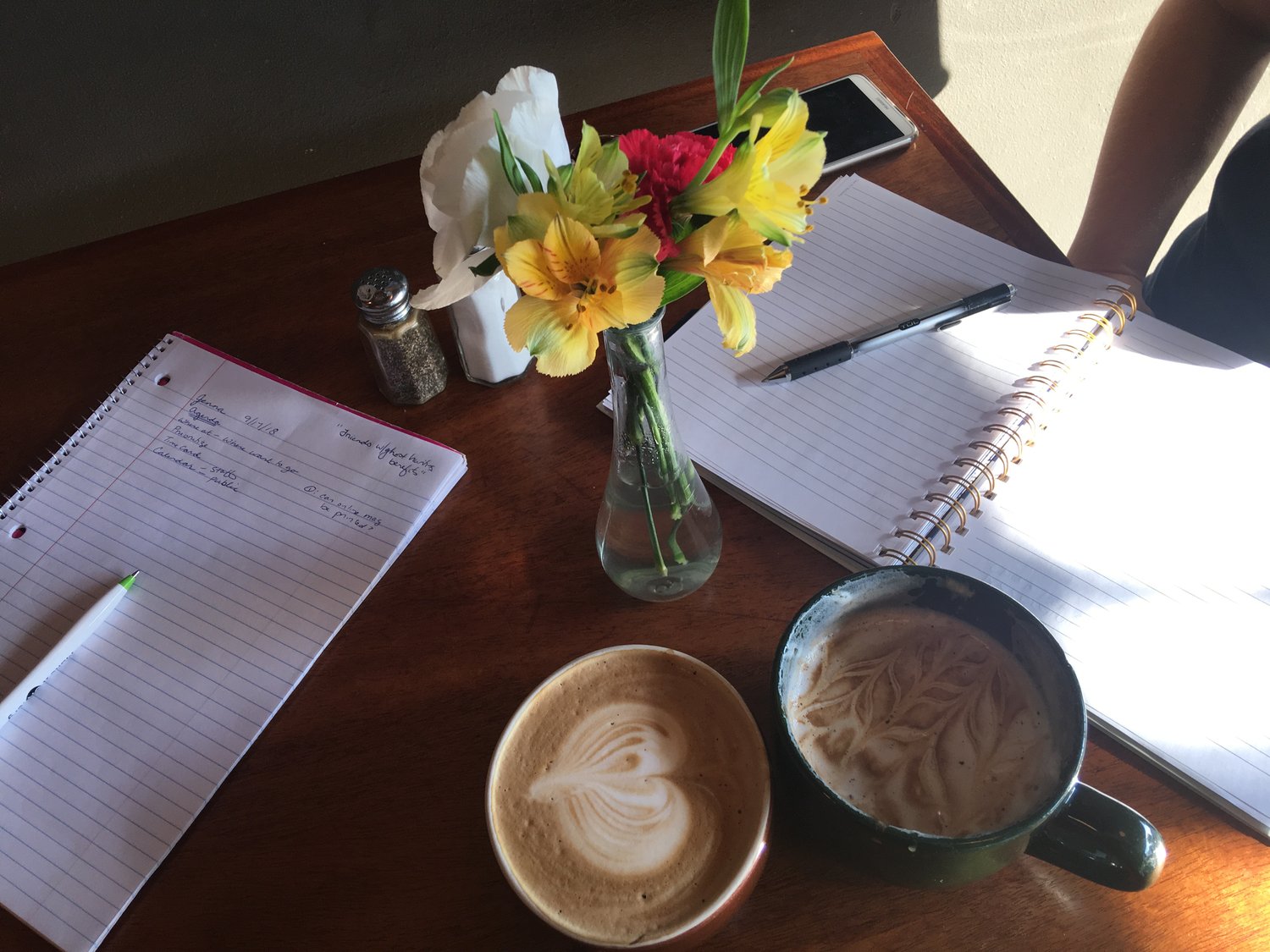 Coffee and a notebook are sweet relief from the digital privacy invasion of LinkedIn