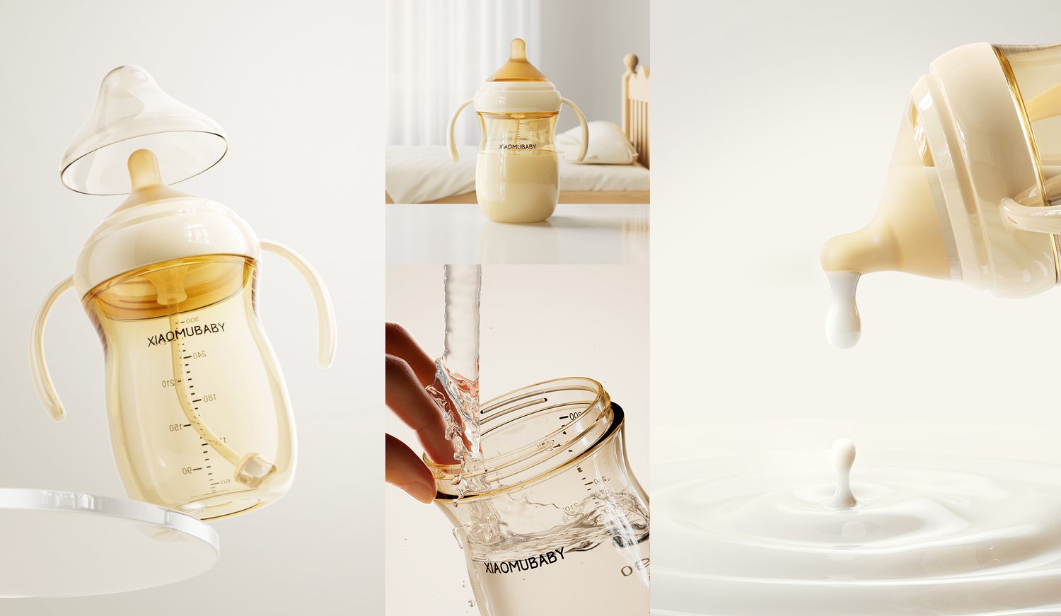 ca4d and octane baby feeding bottle rendering