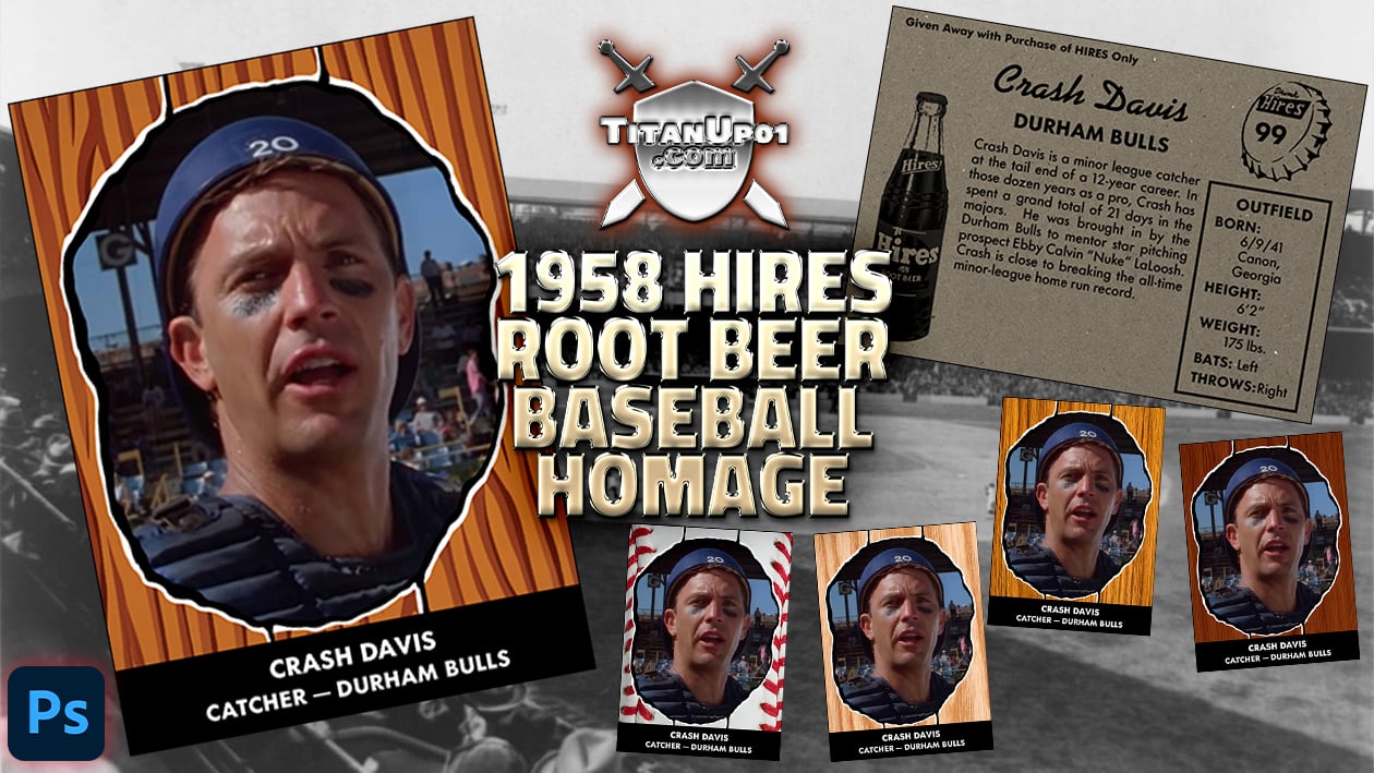 1958 Hires Root Beer Baseball Homage Photoshop PSD Templates