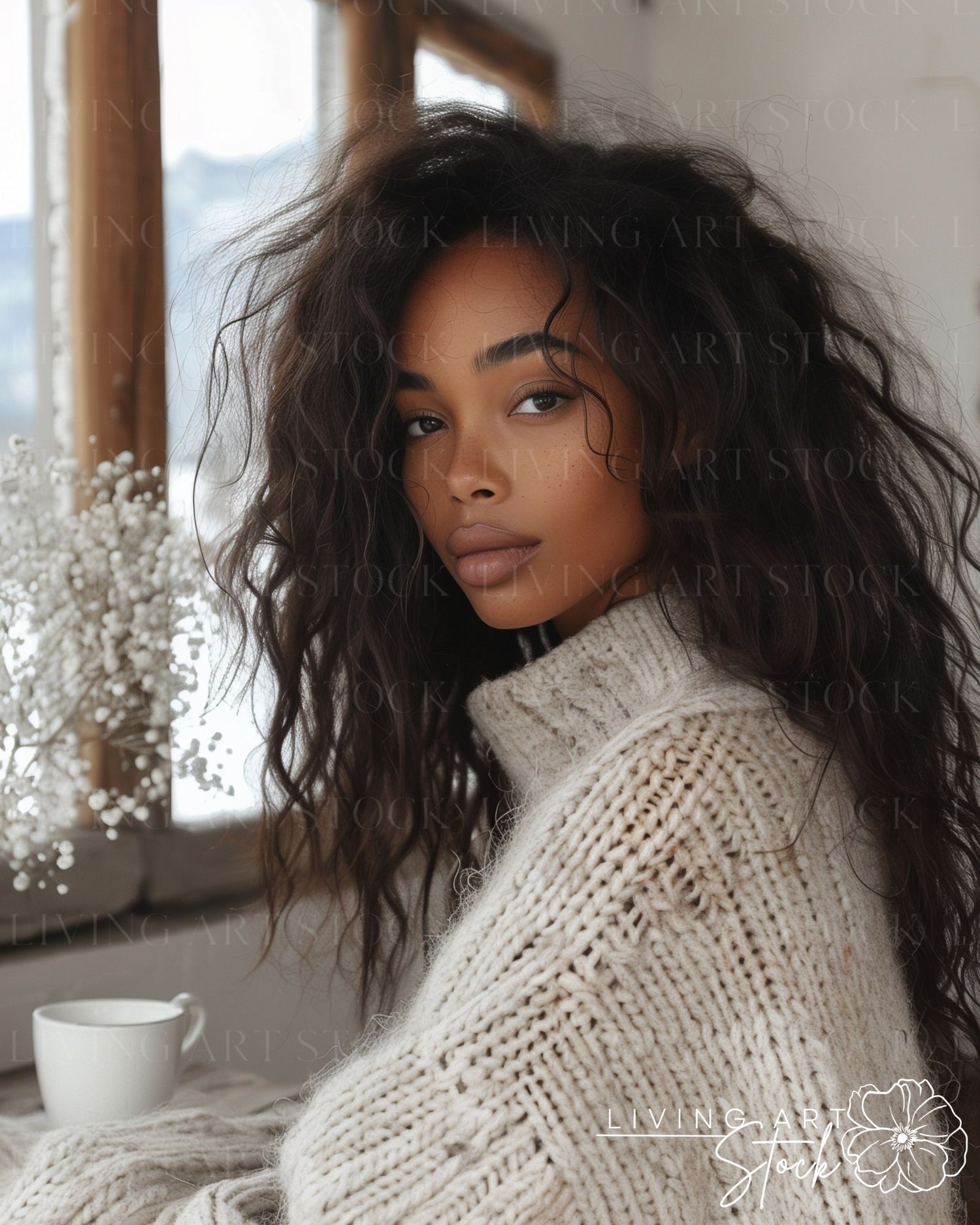 Black woman winter leisure photoshoot. Black women luxury stock photos