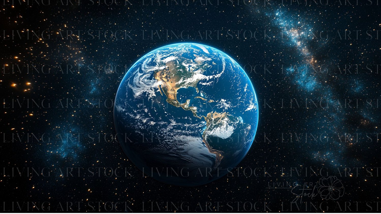 Planet earth galaxy screensaver, Youtubevideo thumbnail image