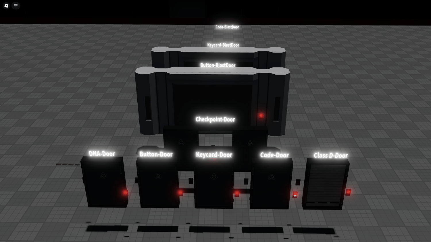 Roblox SCP facility with doors