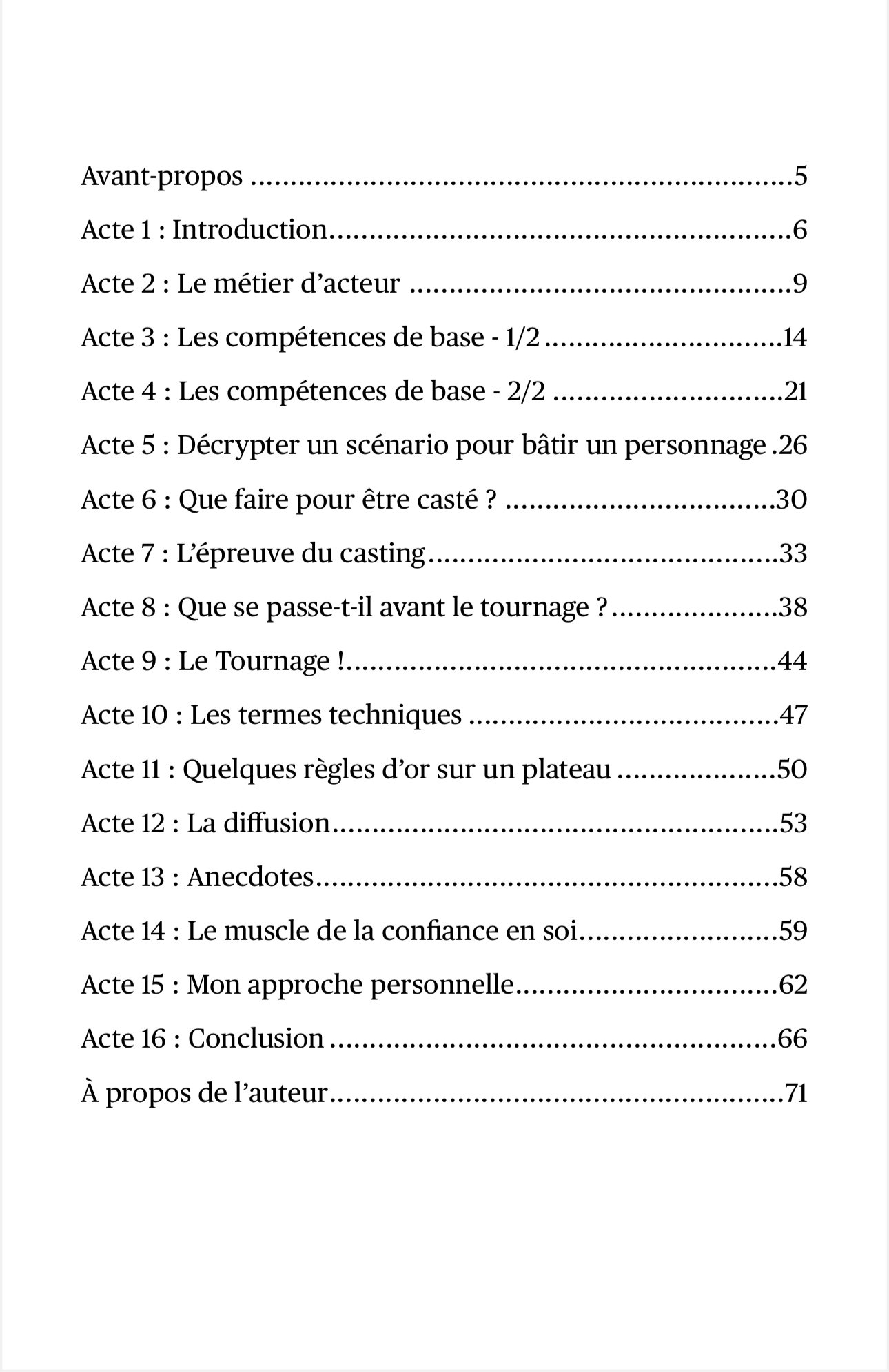 book, summary, acting