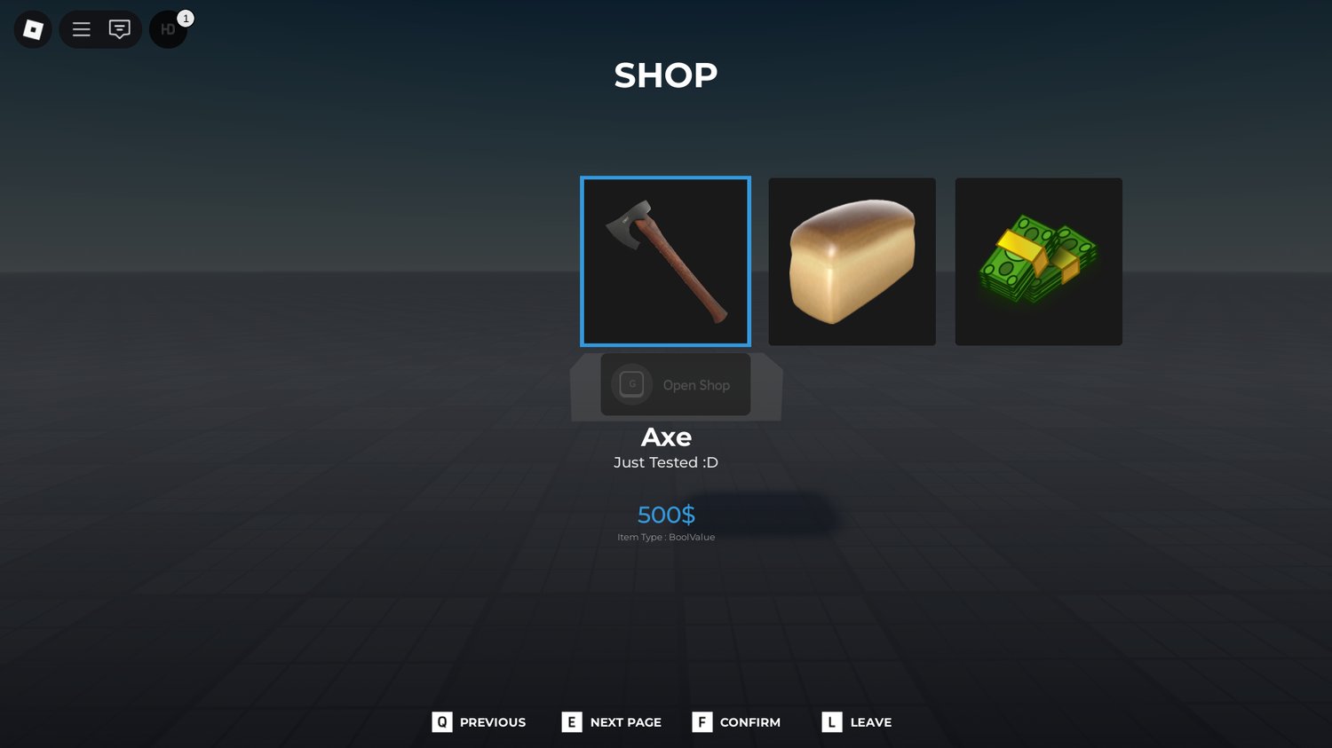 [FREE] Roblox shop menu scripted UI interface