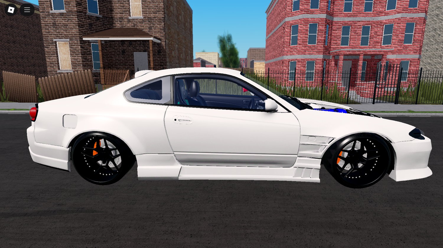 Scripted Nissan S15 Silvia drift vehicle for Roblox street racing roleplay games