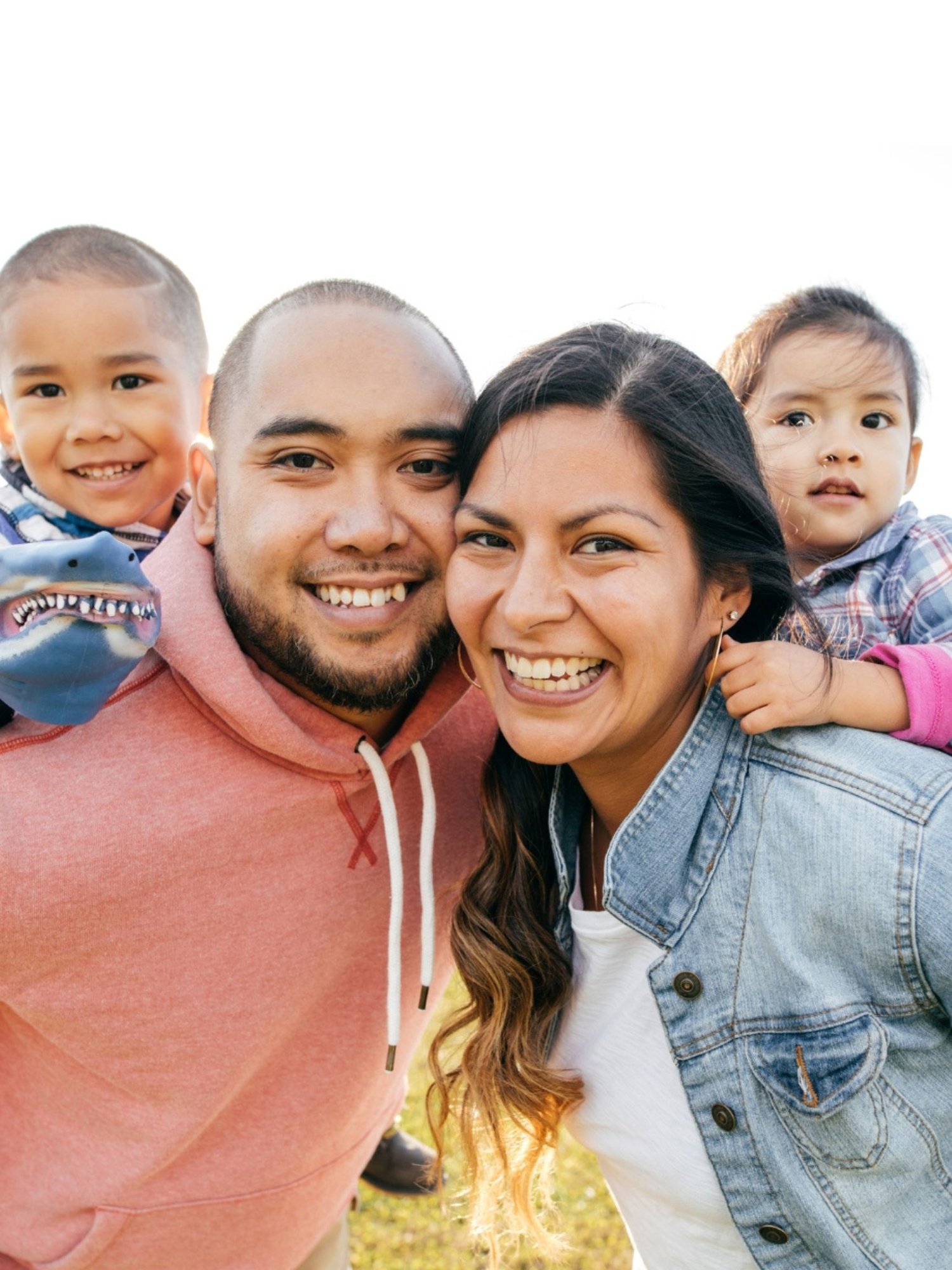 Family outside spending invaluable time together because they saved time on their finances