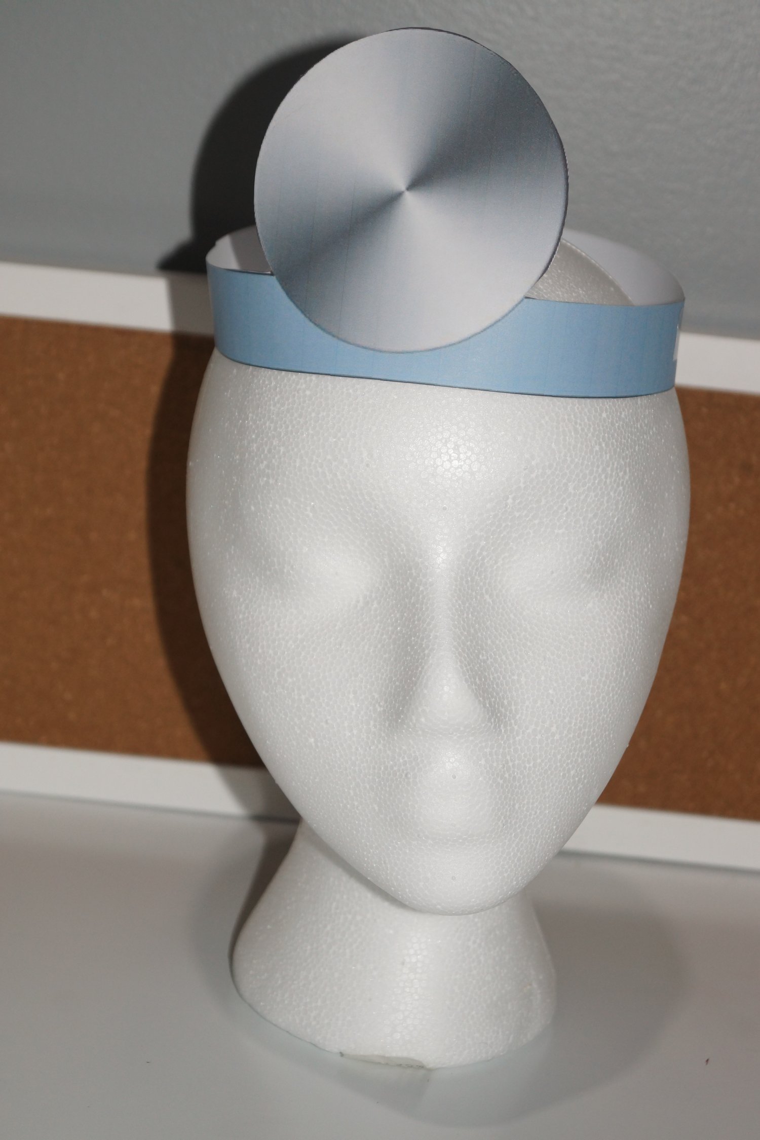 printable doctor hat displayed on white mannequin