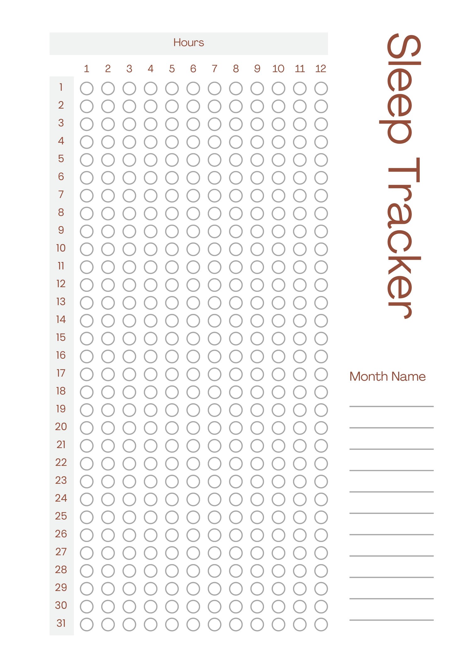Printable Sleep Tracker | Wellness Log to Beat Insomnia & Track ...