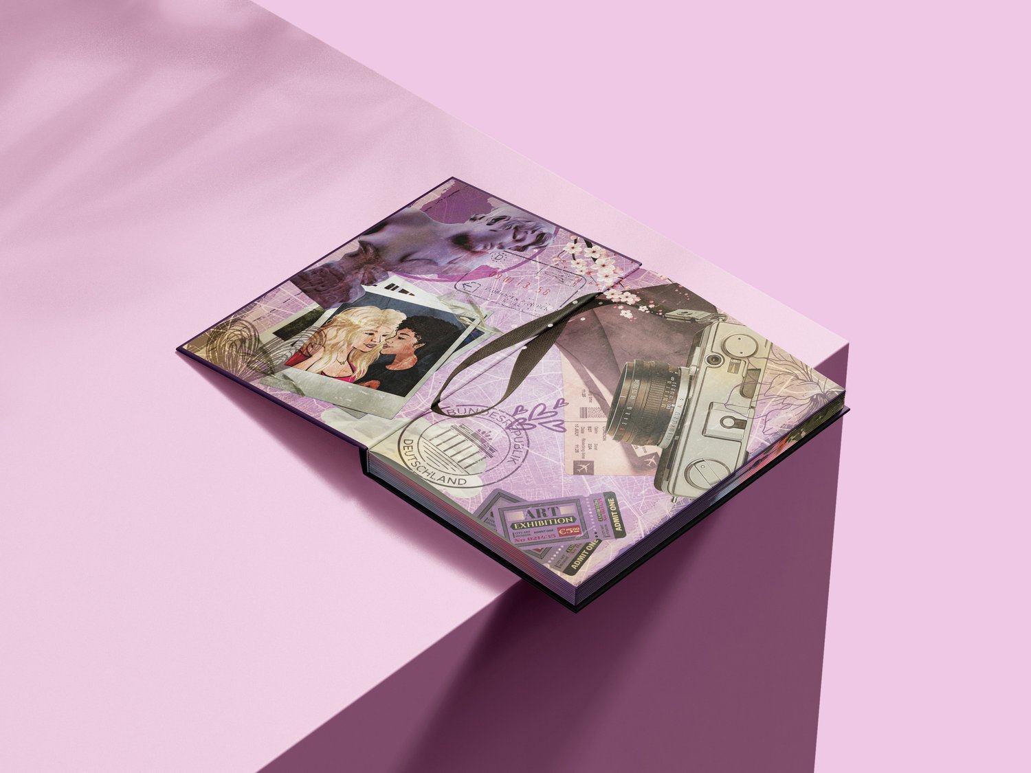 Inside hardback Meet Me in Berlin - novel