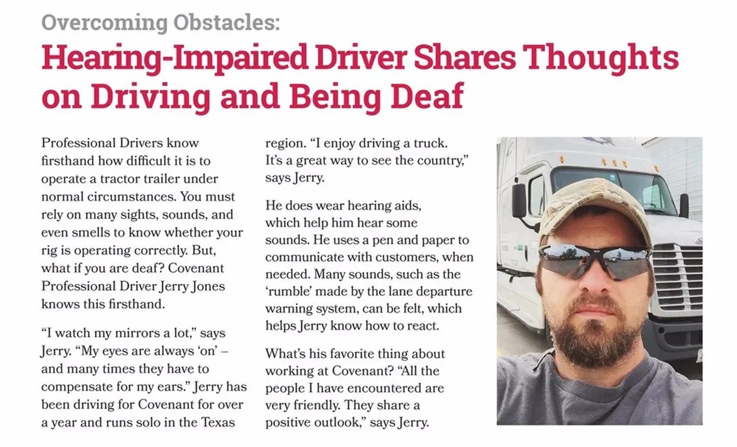 Jerry D. Jones: Breaking Barriers for Deaf Truckers