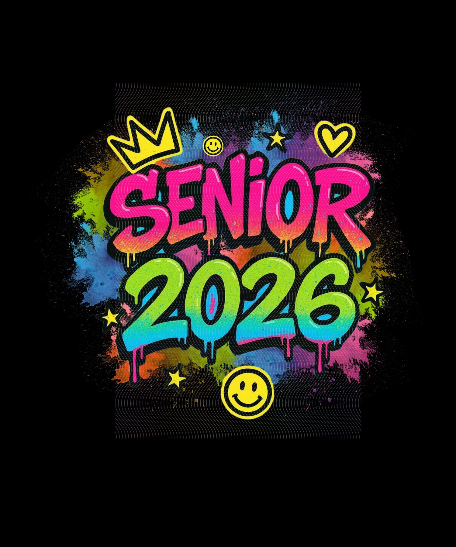 senior 2026, class of 2026, senior png, graduation png, class of 2026 shirt, senior shirt design, senior 2026 design, class of 2026 graduation, senior year png, graffiti png, neon spray paint png, school spirit design, printable graduation png, diy gradua