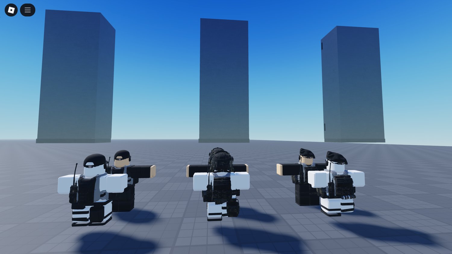 Roblox Internal Security Service morph standing guard