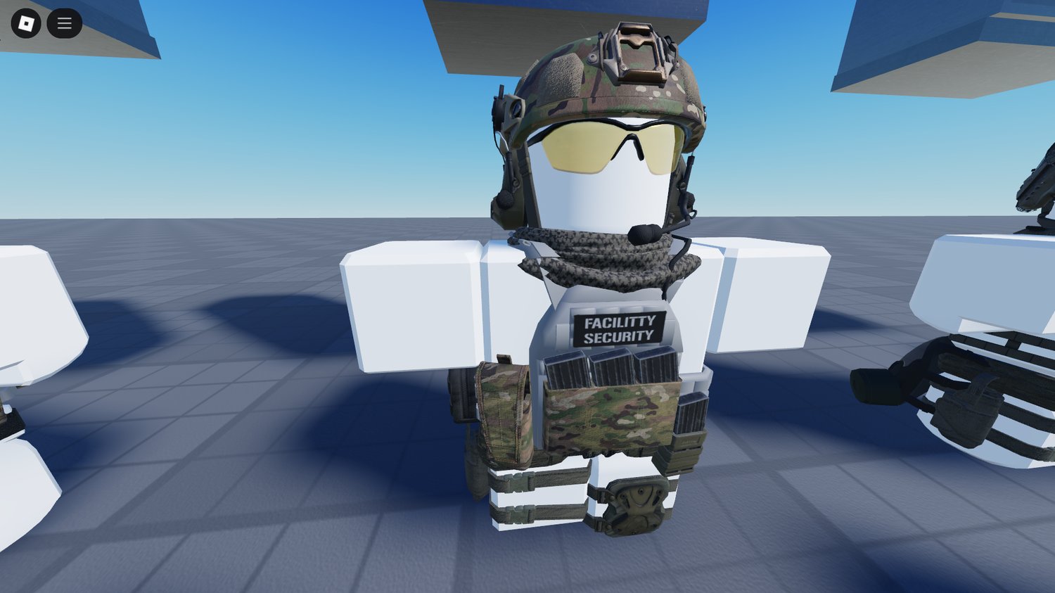 Player equipping Facility Security morph by pressing E