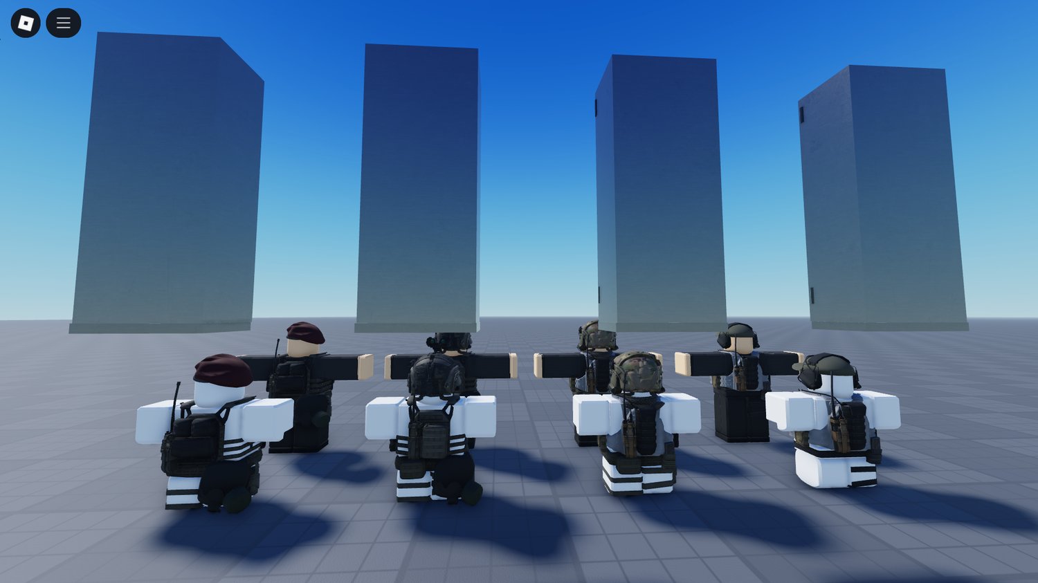Roblox Facility Security team patrolling SCP facility